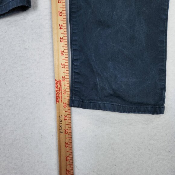 Flint and Tinder Pants Mens 34x32 Faded Blue Tapered Fit Stretch Chino 5 Pocket - Picture 5 of 13